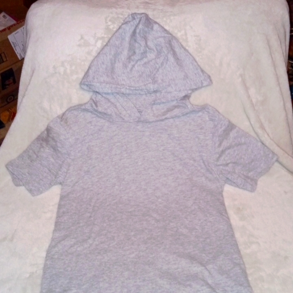Boys, Wonder Nation hooded tee, size S 6/7, one gray, one blue